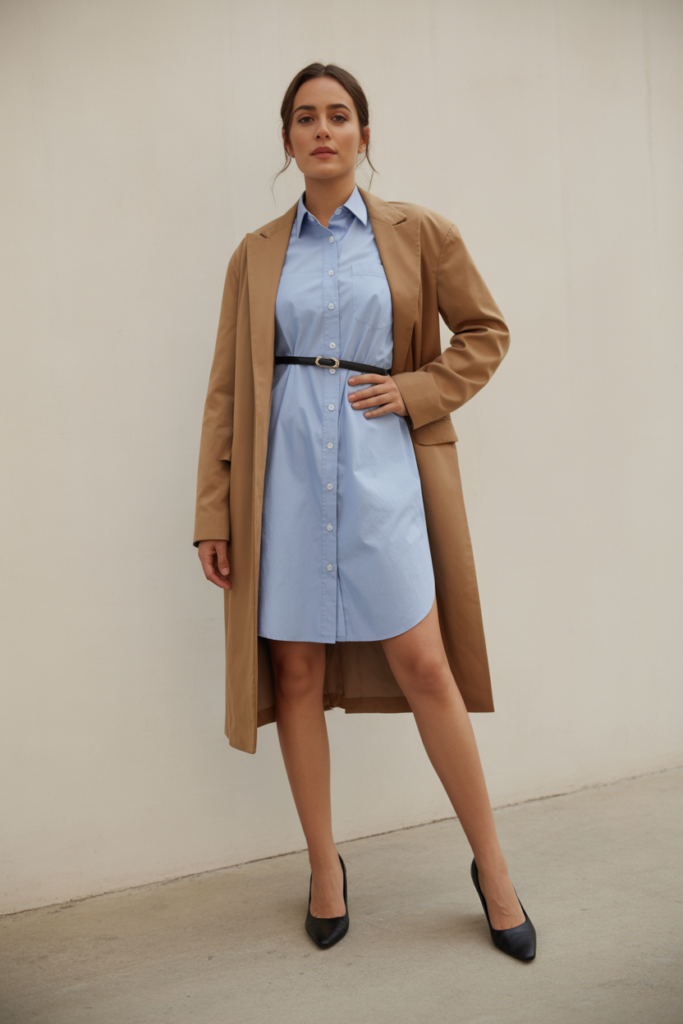 Shirt Dress + Waist Belt