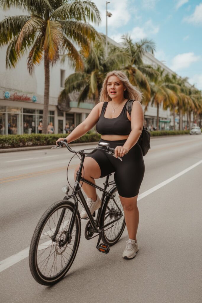 Sporty Set + Sneakers for Miami Bike Ride