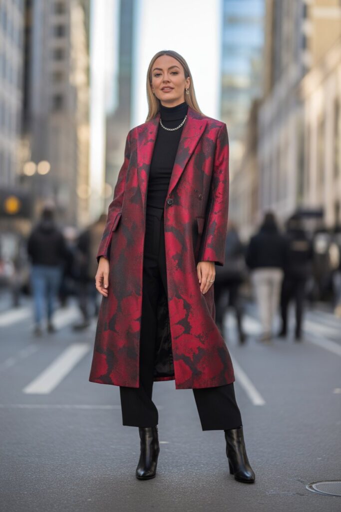 Statement Coat + Monochrome Base