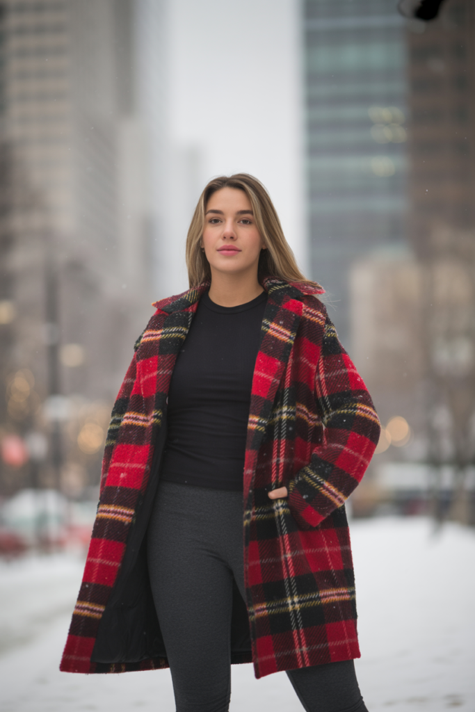 Statement Coat + Neutral Basics