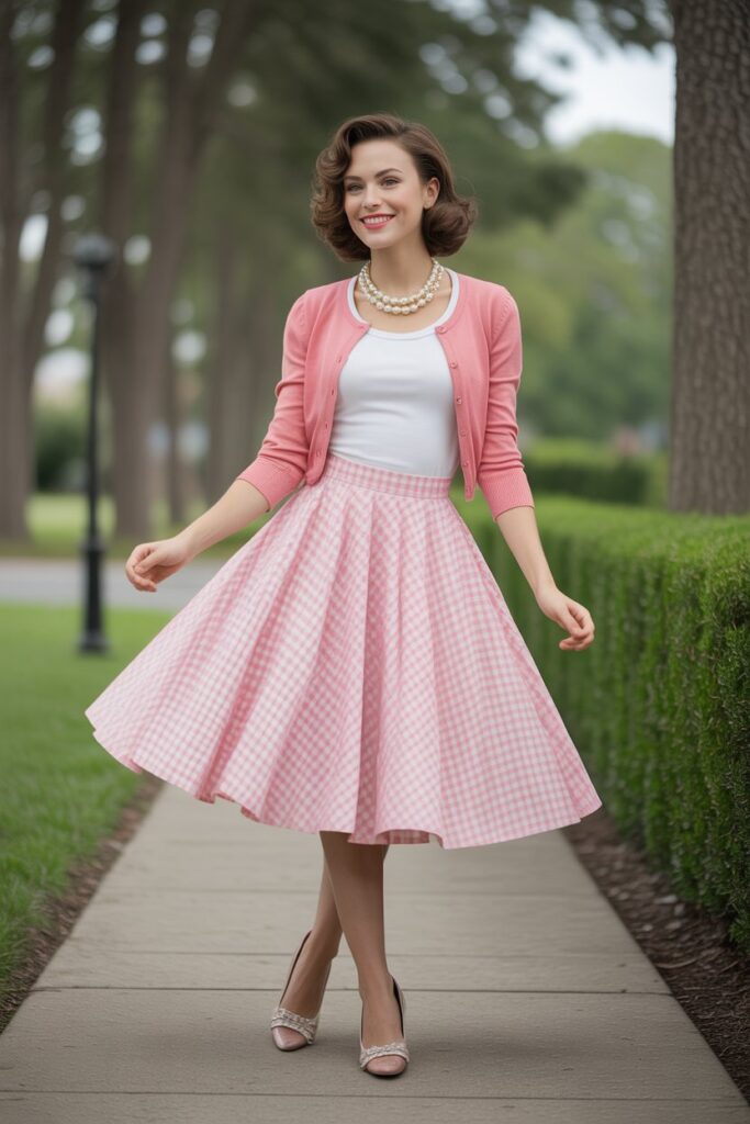 Swing Skirt + Cardigan Combo