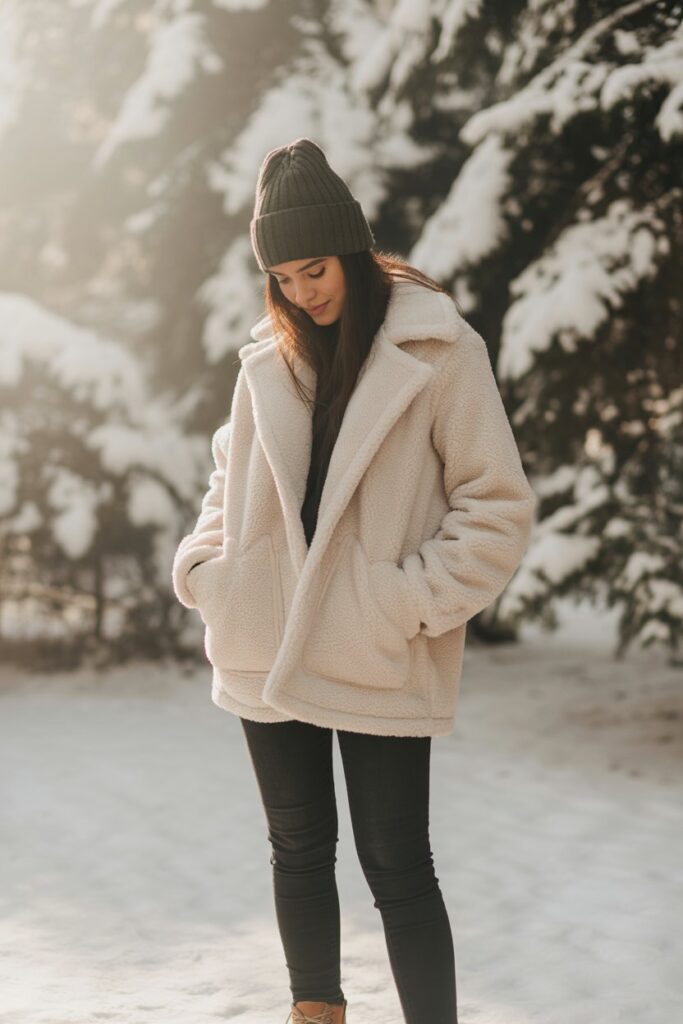 Teddy Coat + Beanie