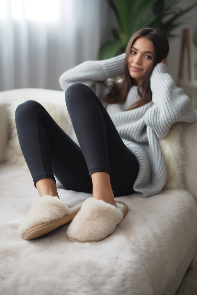 Thermal Leggings + Oversized Sweater