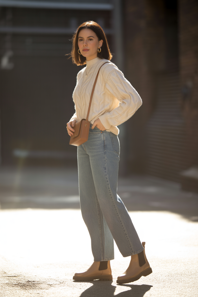 cable knit sweater