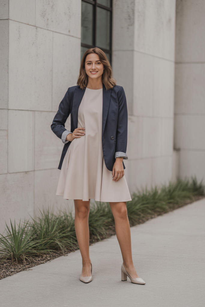 A-Line Dress + Blazer