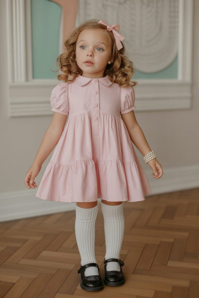 Baby Doll Dress + Over-The-Knee Socks