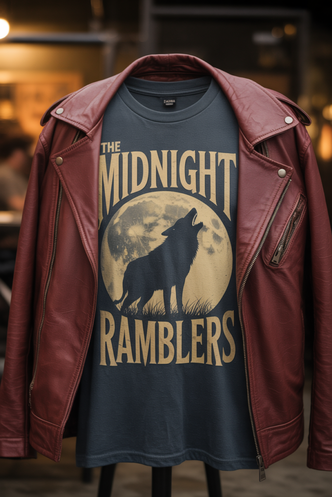 Band Tee + Leather Jacket For Classic Rock Energy