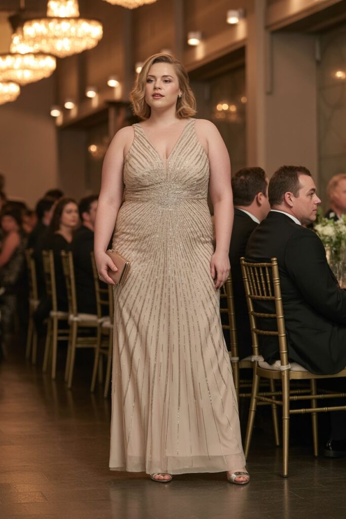 Beaded Gown For Luxe Evenings