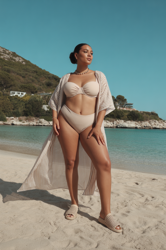 Bikini With Underwire Support + Kaftan