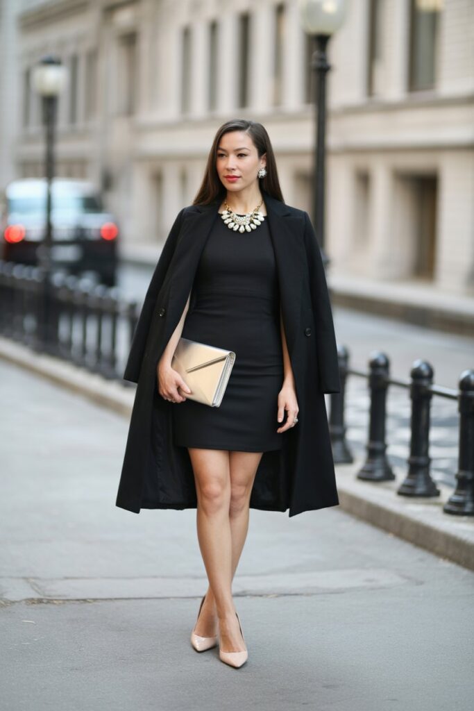 Black Dress + Statement Accessories