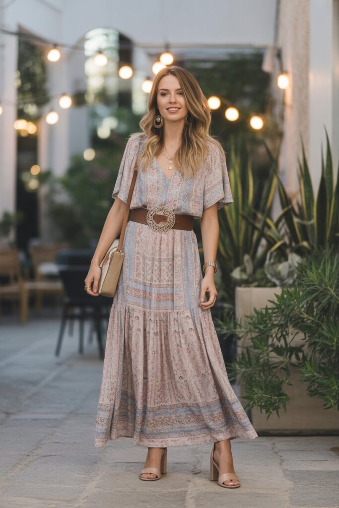 Boho Maxi + Statement Belt