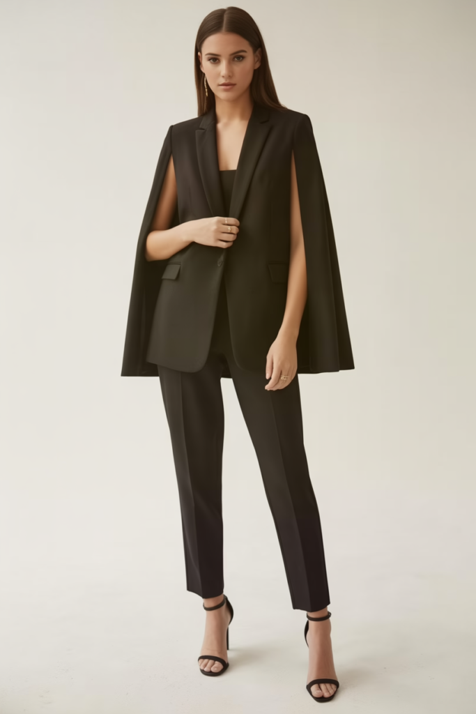 Cape Blazer + Slim Pants
