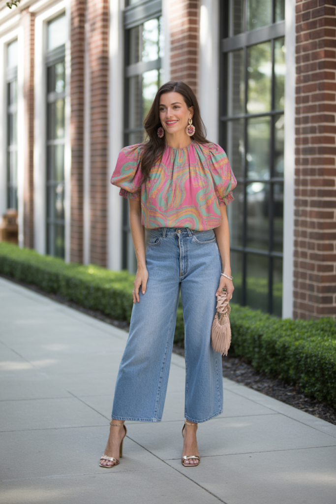 Casual Jeans + Statement Top