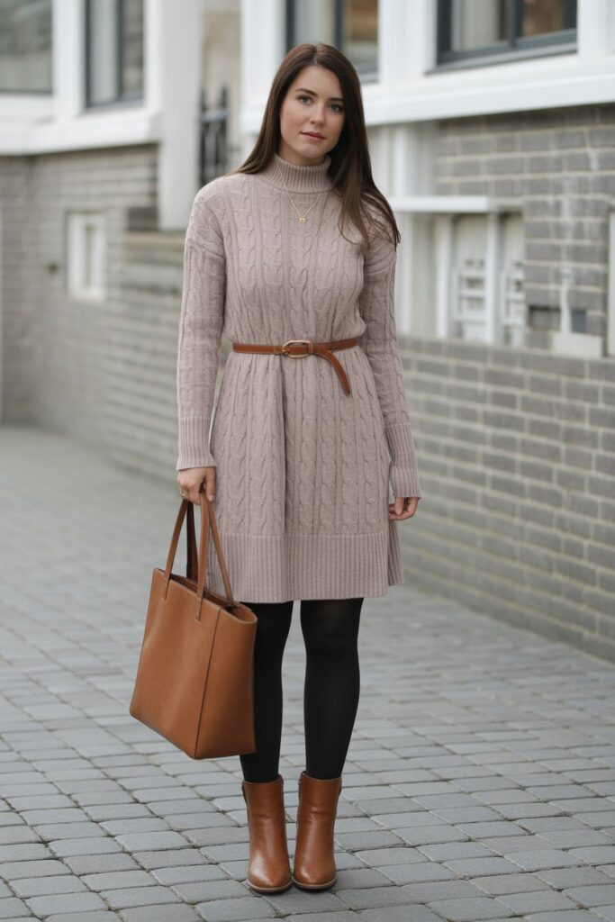 Casual Knit Sweater Dress