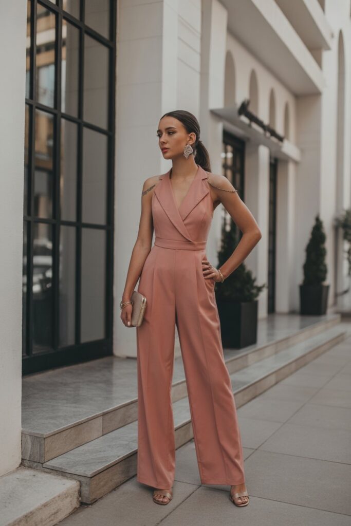 Chic Jumpsuit + Statement Earrings