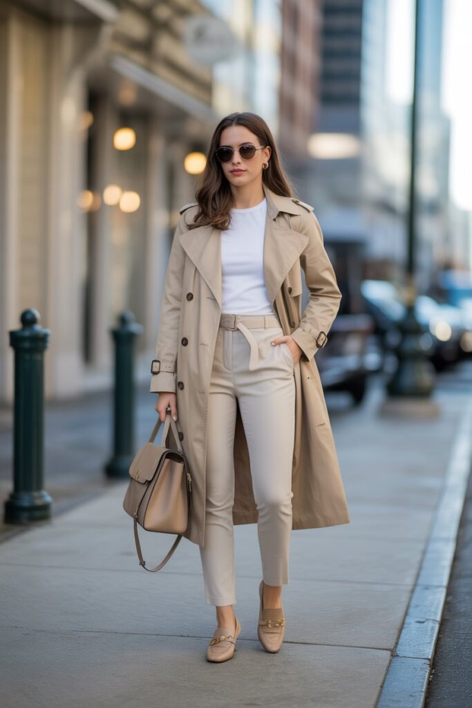 Classic Trench Coat + Neutral Base