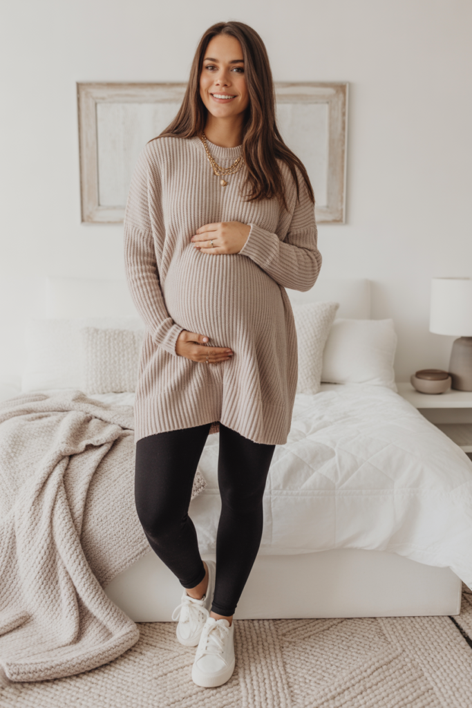 Comfy Leggings + Oversized Sweater