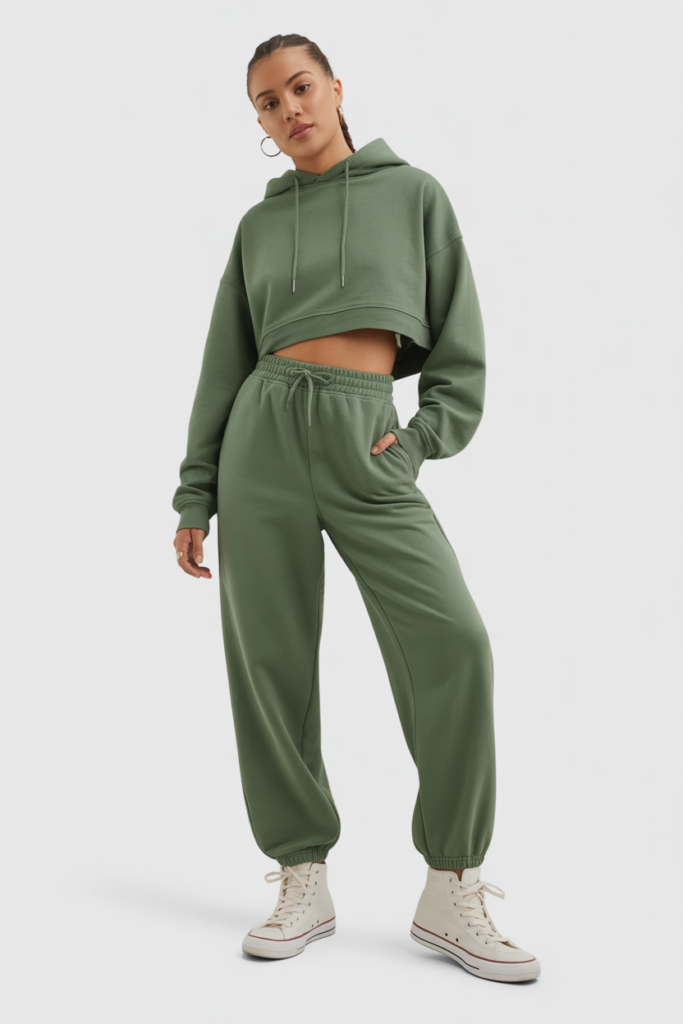 Crop Hoodie + High-Waist Joggers