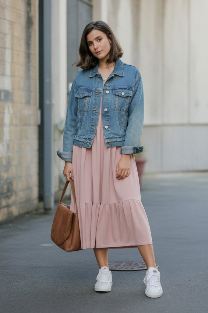 Denim Jacket + Midi Dress.g