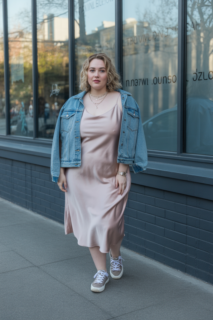 Denim Jacket + Slip Dress For Effortless Cool
