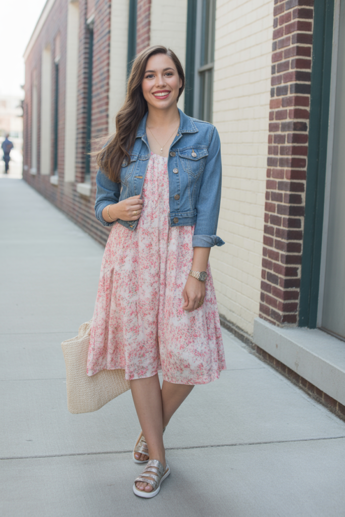 Floral Sundress + Jean Jacket