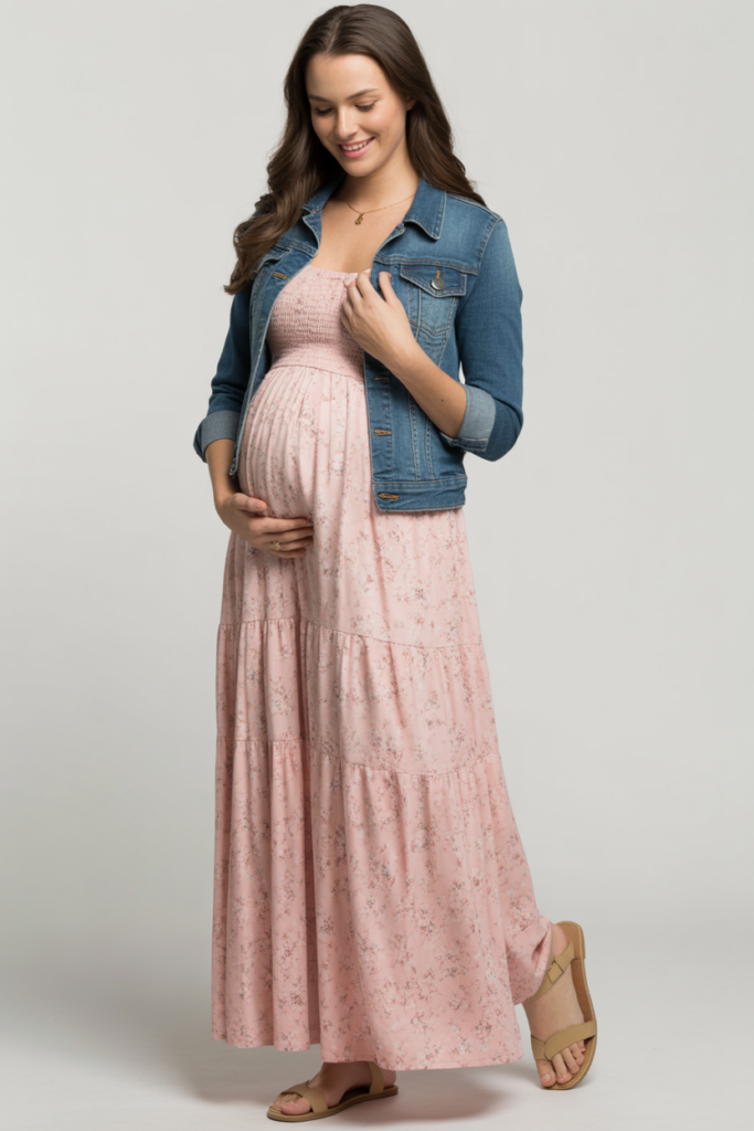 Flowing Maxi Dress With Empire Waist