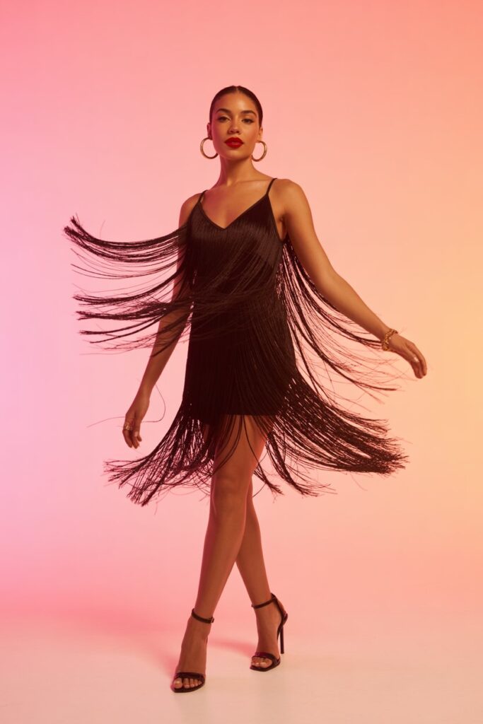 Fringe Dress + Bold Heels For Latin Nights