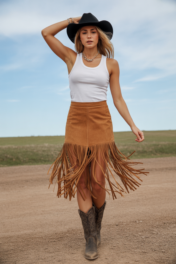 Fringe Skirt + Tank Top