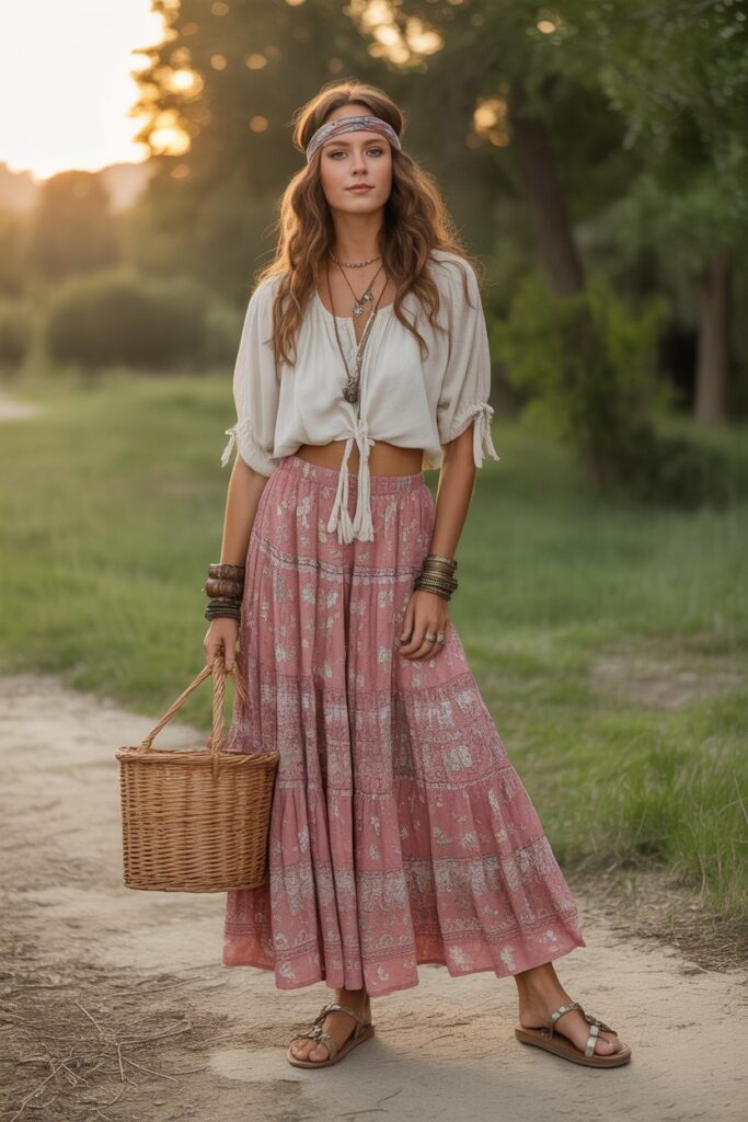 Gypsy Skirt + Peasant Top