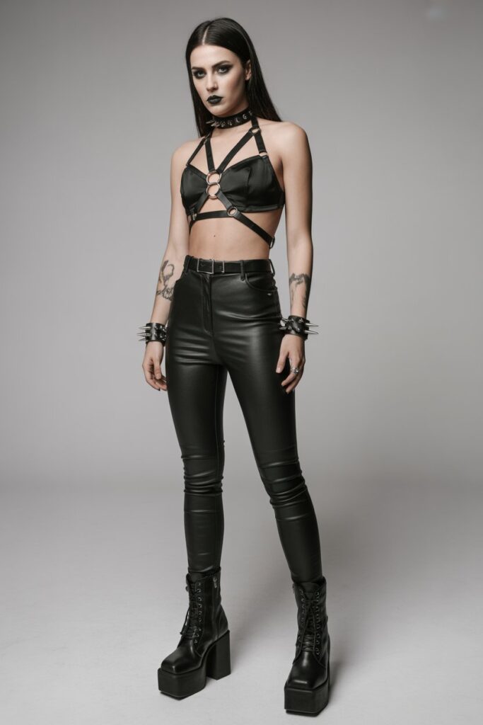 Harness Top + Leather Pants