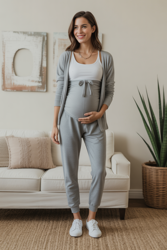 Joggers + Cropped Cardigan
