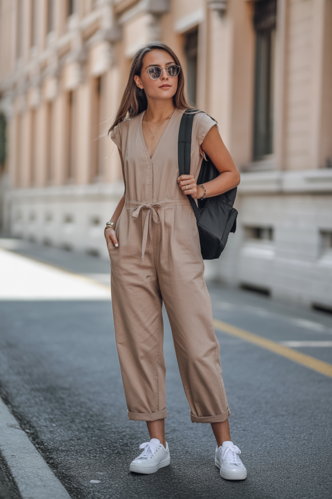 Jumpsuit + Sneakers