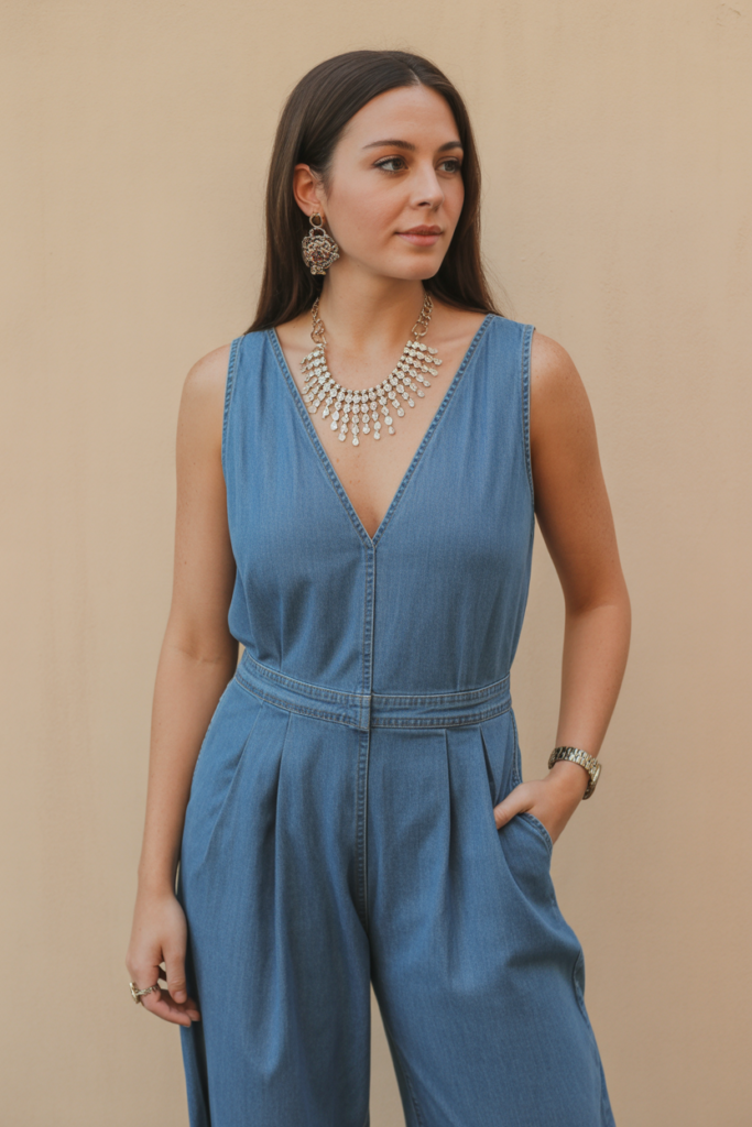 Jumpsuit + Statement Jewelry