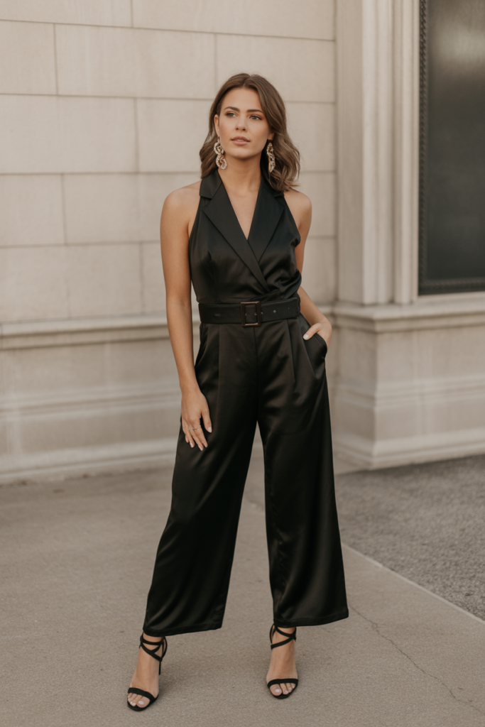 Jumpsuit With Statement Earrings
