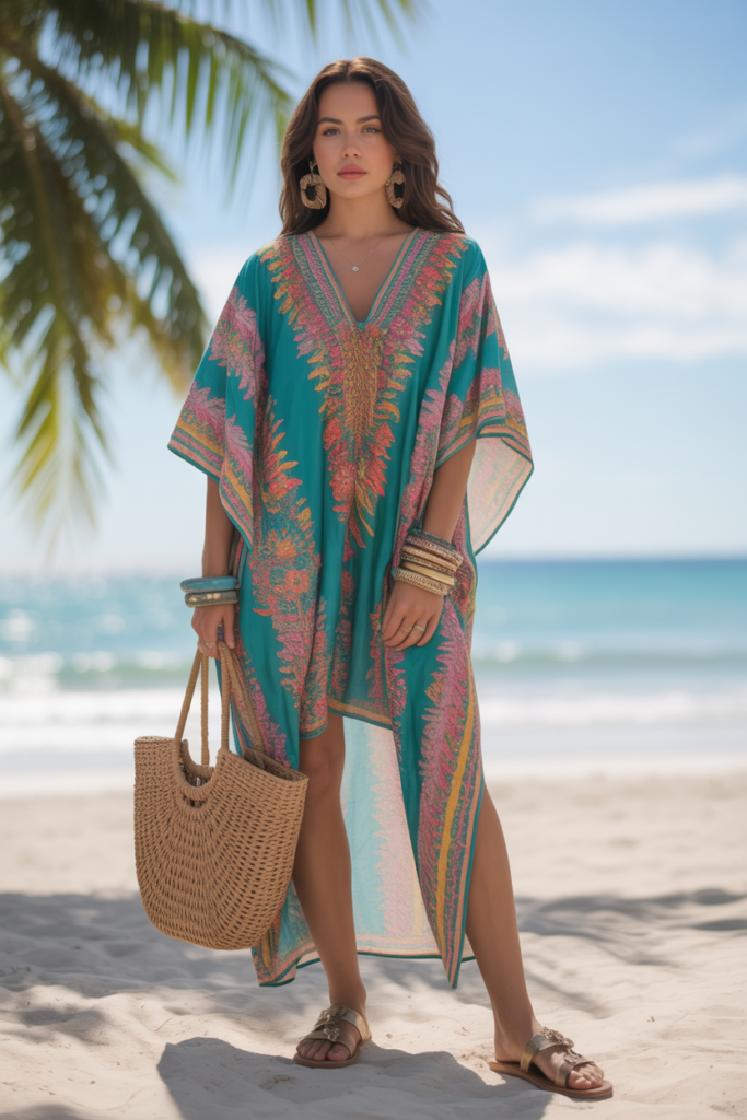 Kaftan Dress + Sandals
