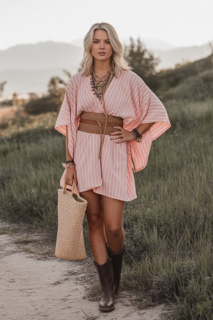 Kimono Dress + Woven Belt