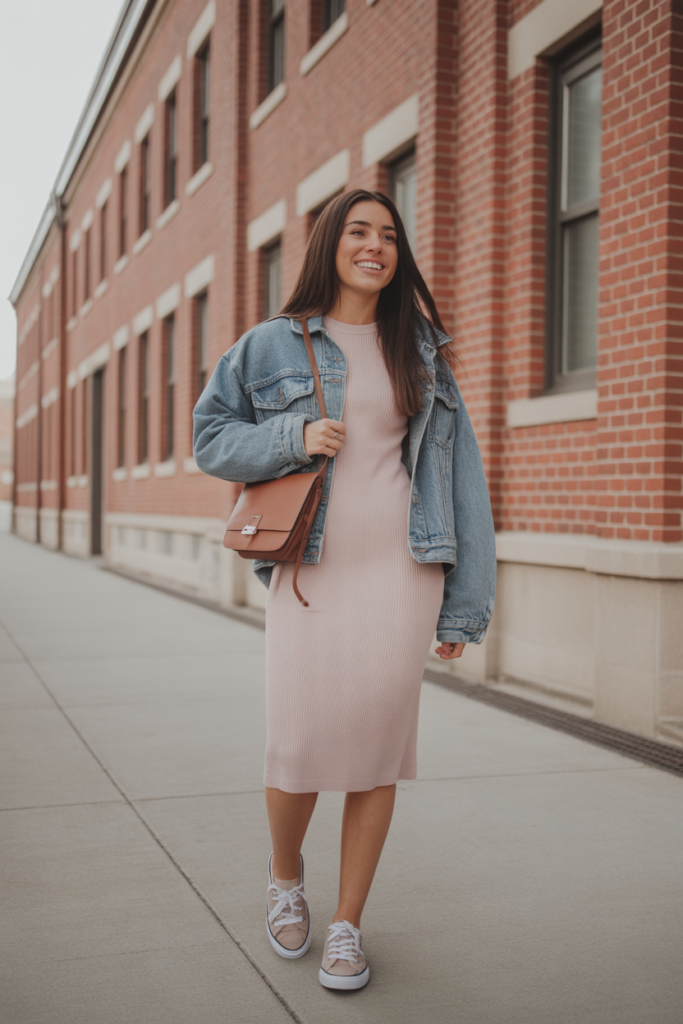 Knit Dress + Sneakers