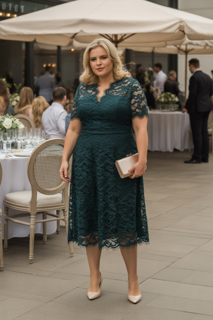 Lace Midi Dress For Chic Sophistication