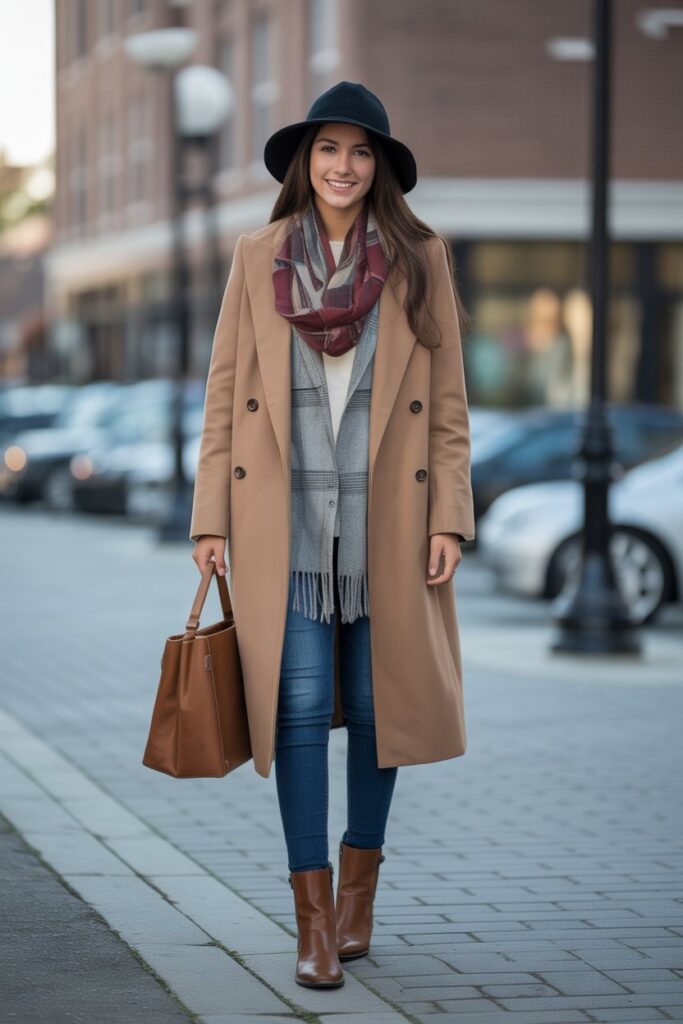 Long Coat + Skinny Jeans + Boots