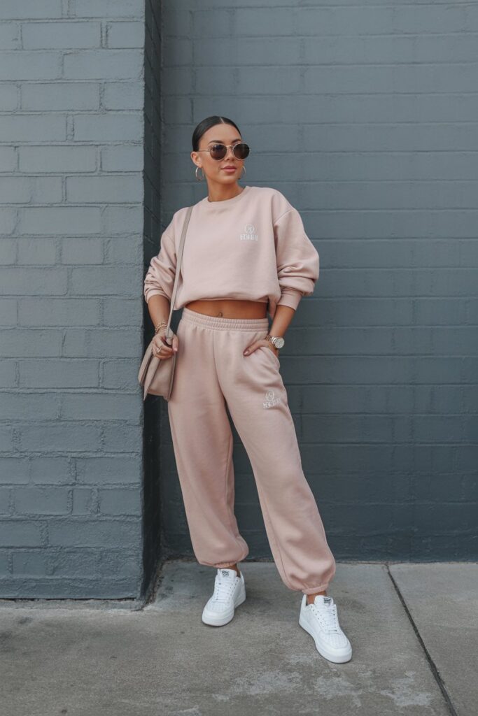 Matching Sweat Set + Sneakers