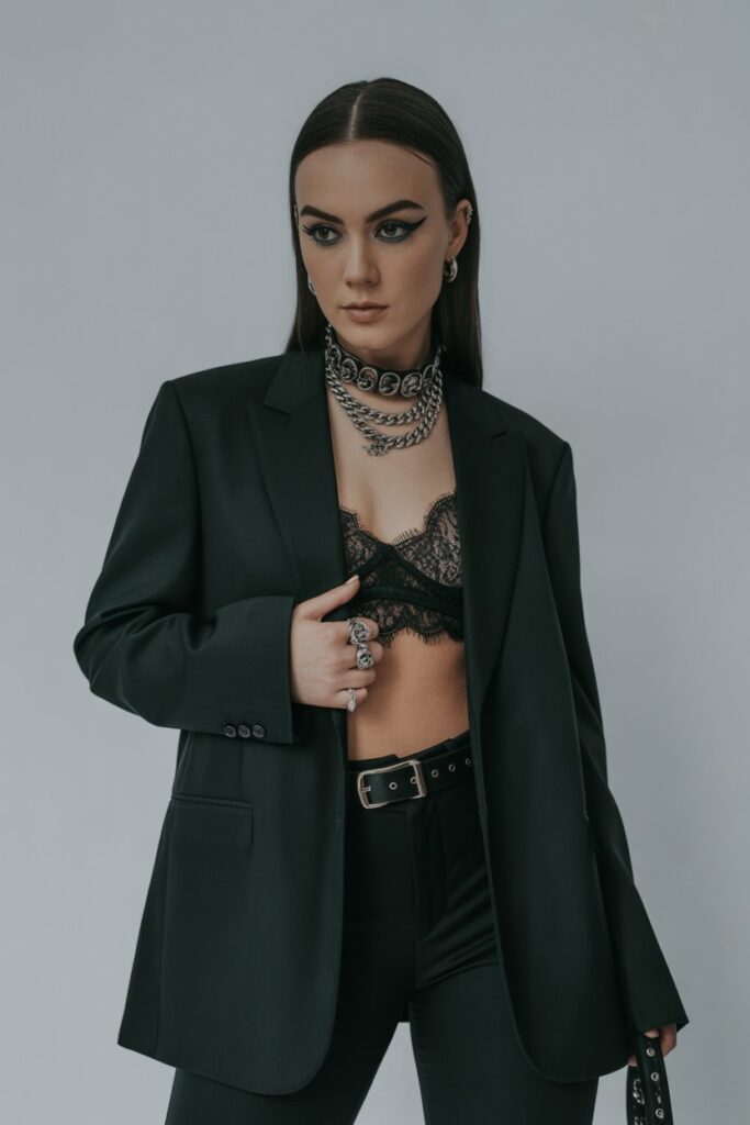 Monochrome All-Black Suit