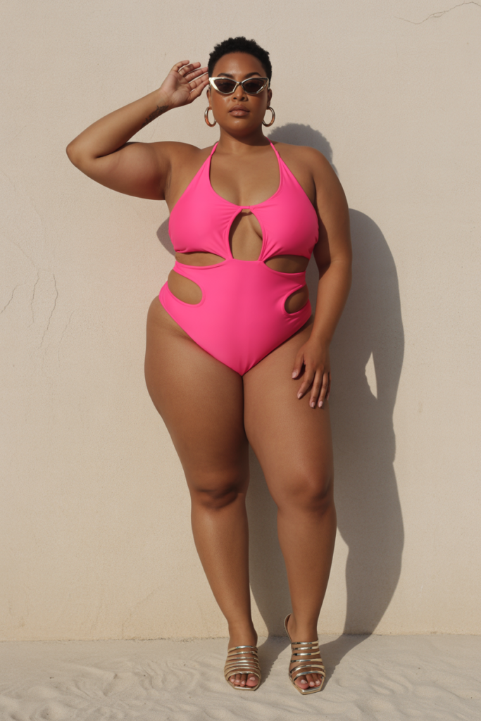 Monokini With Cutouts + Sunglasses