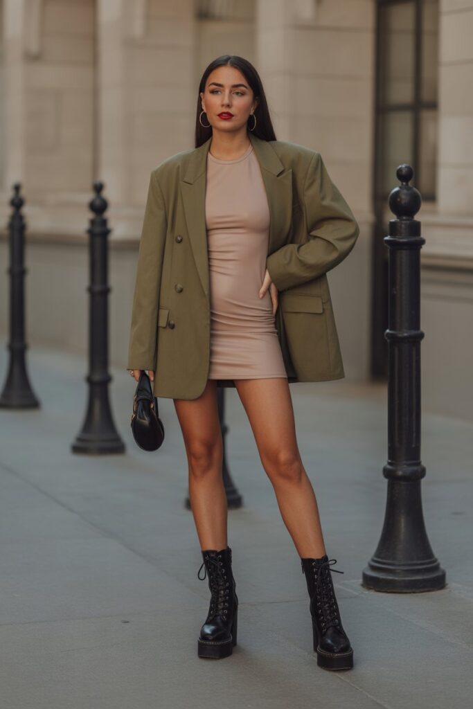 Oversized Blazer + Mini Dress