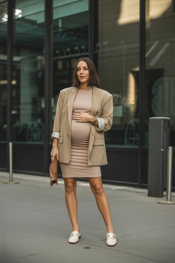 Oversized Blazer + Stretch Dress