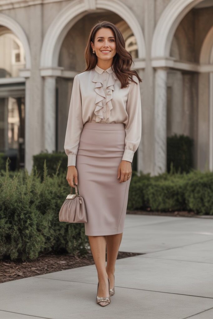 Pencil Skirt + Blouse Combo