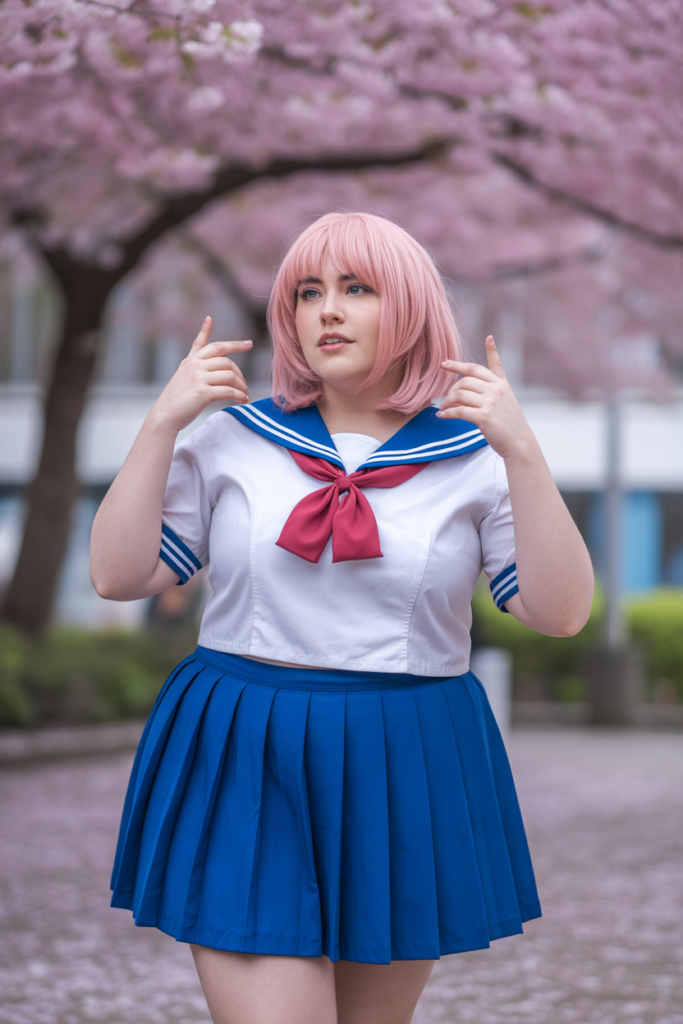 Plus Size Anime Schoolgirl Cosplay