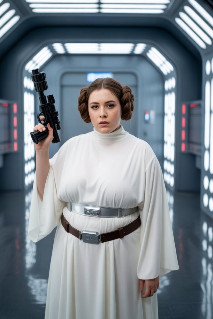 Plus Size Princess Leia In White Gown f