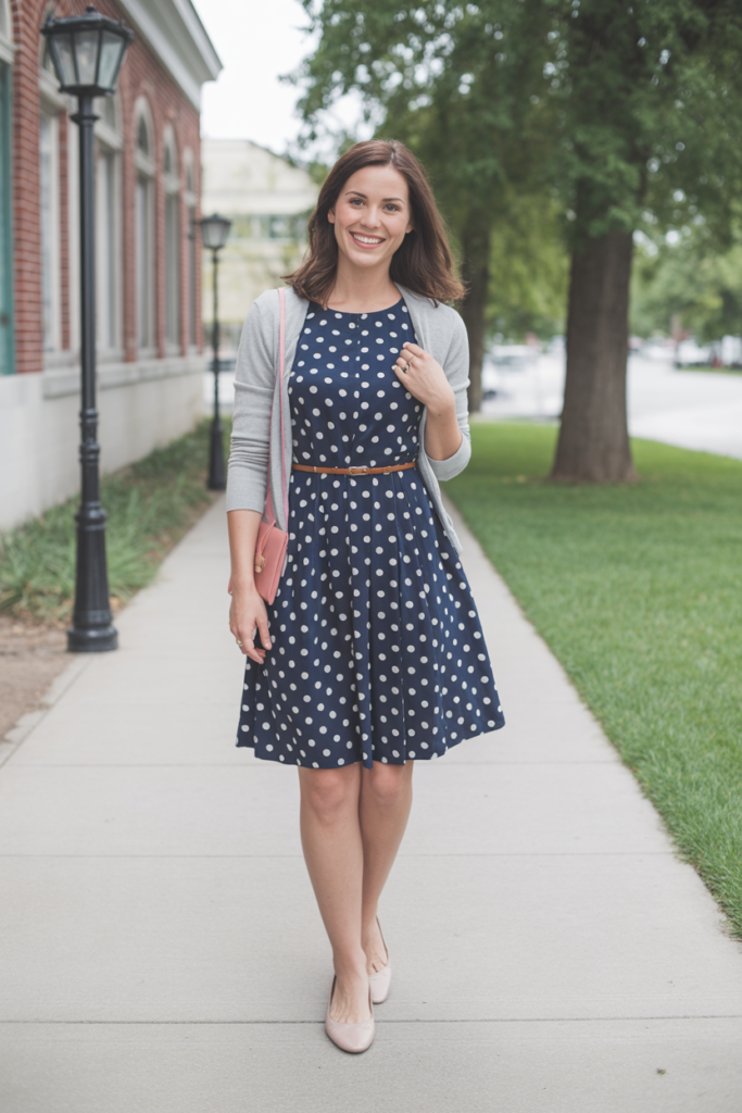 Polka Dot Dress + Flats