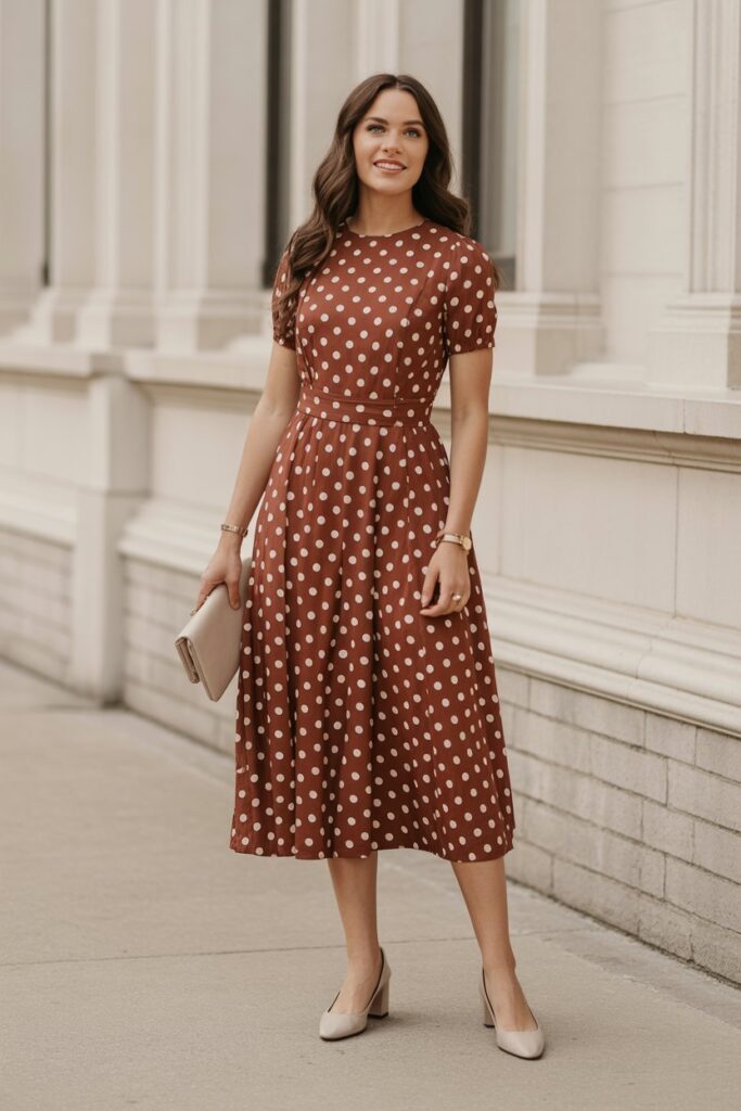 Polka Dot Midi Dress