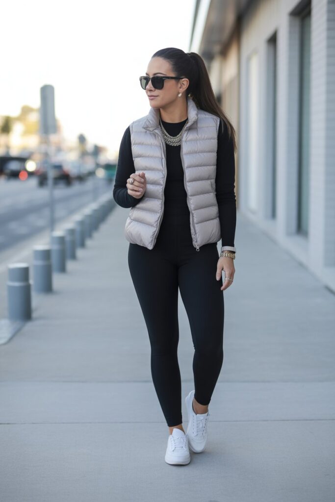 Puffer Vest + Leggings